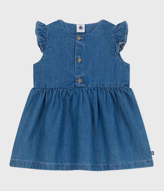 Abito senza maniche in denim leggero neonato blu DENIM CLAIR
