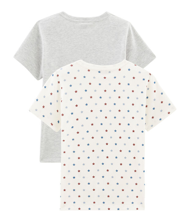 Due t-shirt bambino maniche multicolore