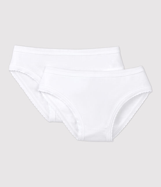 Confezione da 2 slip bianchi bambina variante 1