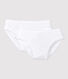 Confezione da 2 slip bianchi bambina