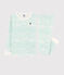 Pigiama snugfit fantasia onde verdi bambino in cotone bianco MARSHMALLOW/ VERT