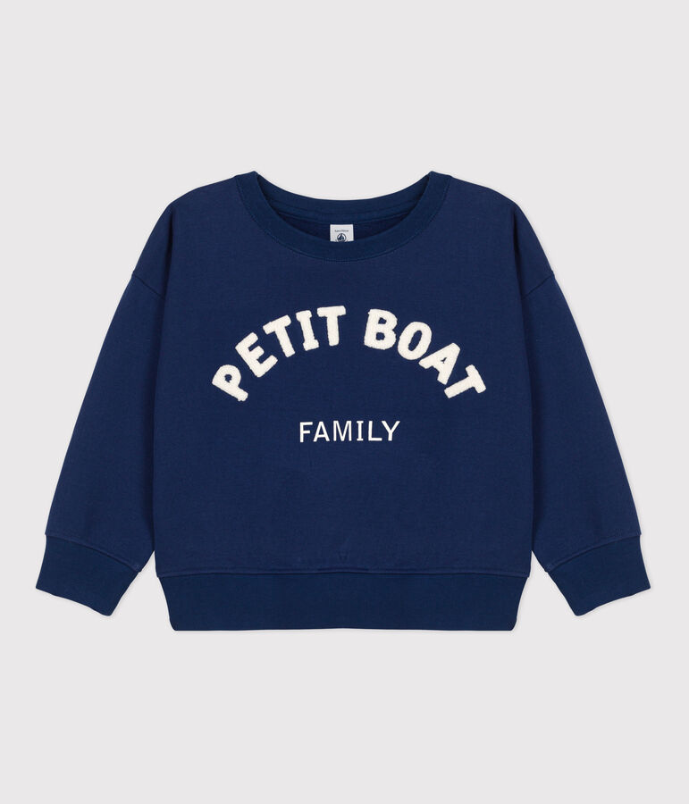 Felpa in molleton bambino unisex blu