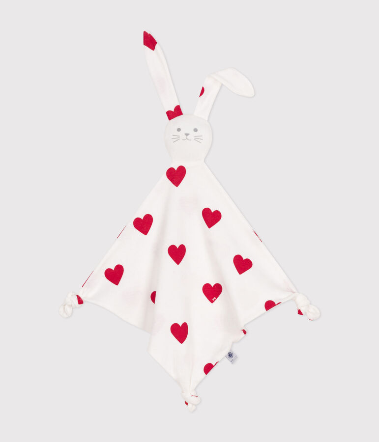 Doudou in cotone motivo cuore bianco MARSHMALLOW/rosso TERKUIT