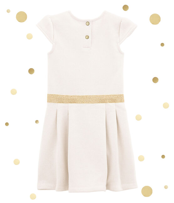 Abito in molleton bianco MARSHMALLOW/giallo DORE