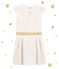 Abito in molleton bianco MARSHMALLOW/giallo DORE