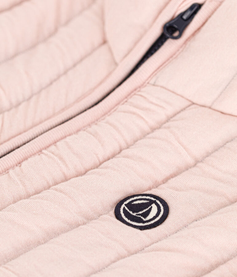 Giacca smanicata in tubique bambino unisex rosa