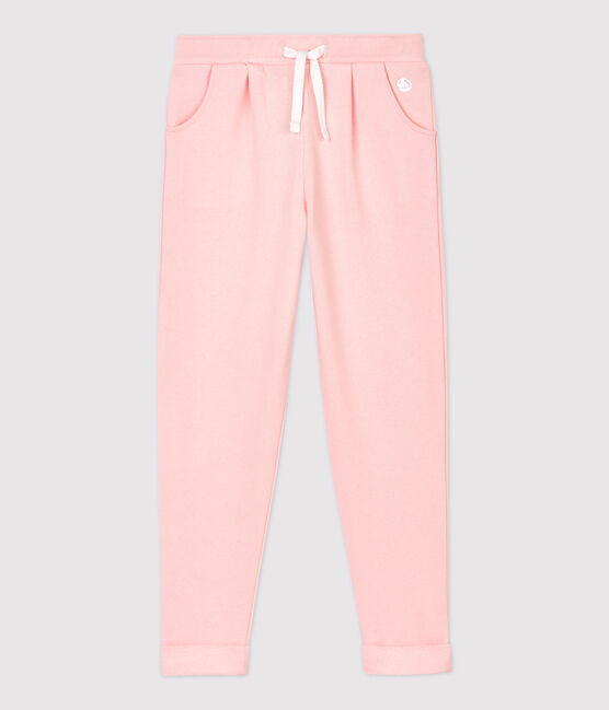 Pantaloni joggers in molleton bambina rosa MINOIS