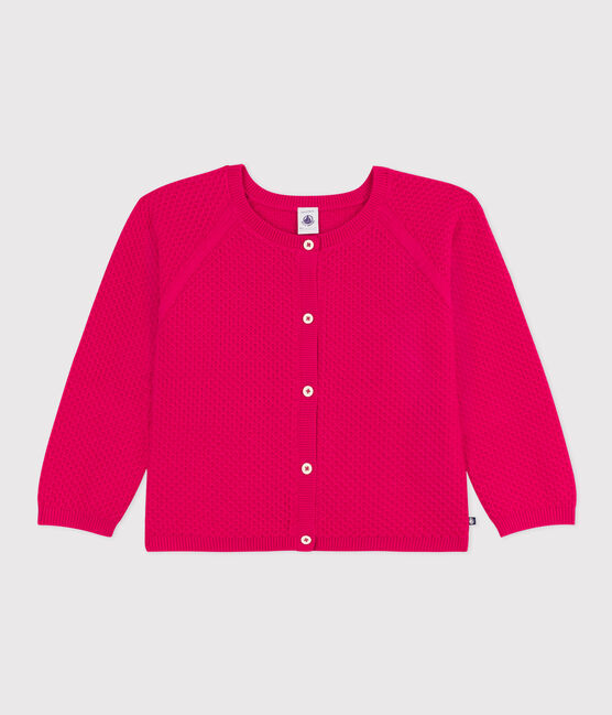 Cardigan in cotone bambina rosa DELHI