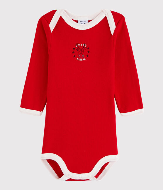Body manica lunga bebè maschietto rosso FROUFROU