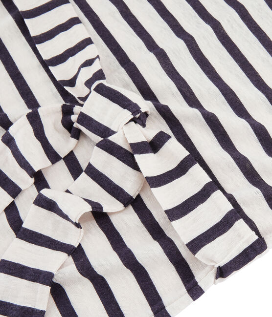 Abito in Lino Donna bianco MARSHMALLOW/blu MEDIEVAL