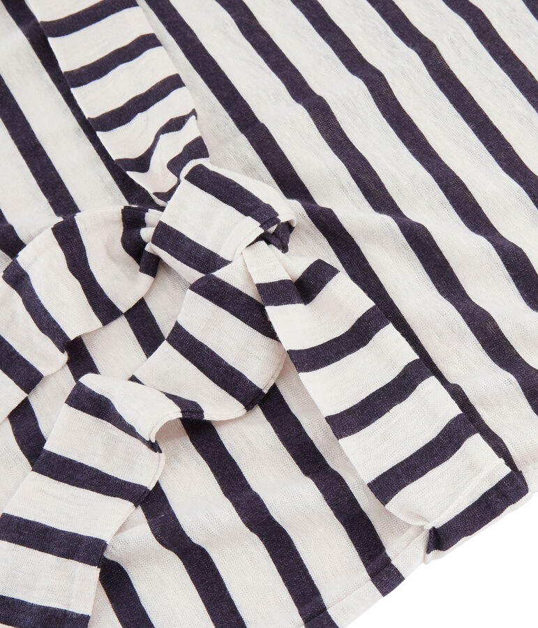 Abito in Lino Donna bianco/blu