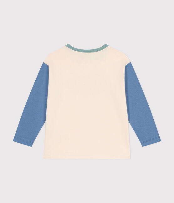 T-shirt a maniche lunghe in jersey sottile bambino bianco AVALANCHE/ MULTICO