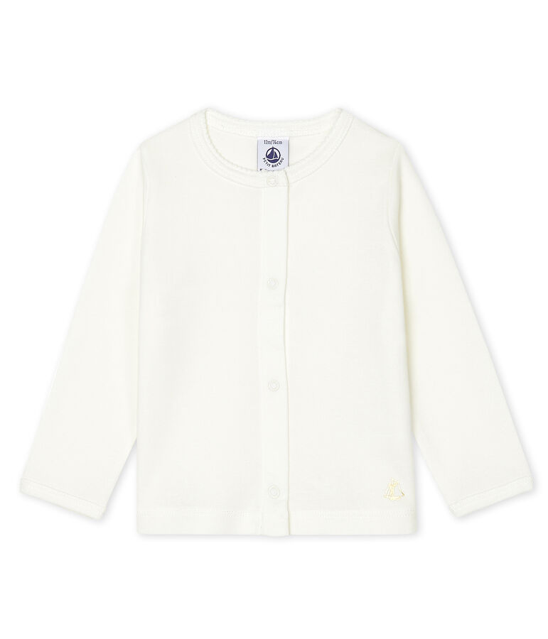 Cardigan leggero beb&egrave; femmina bianco