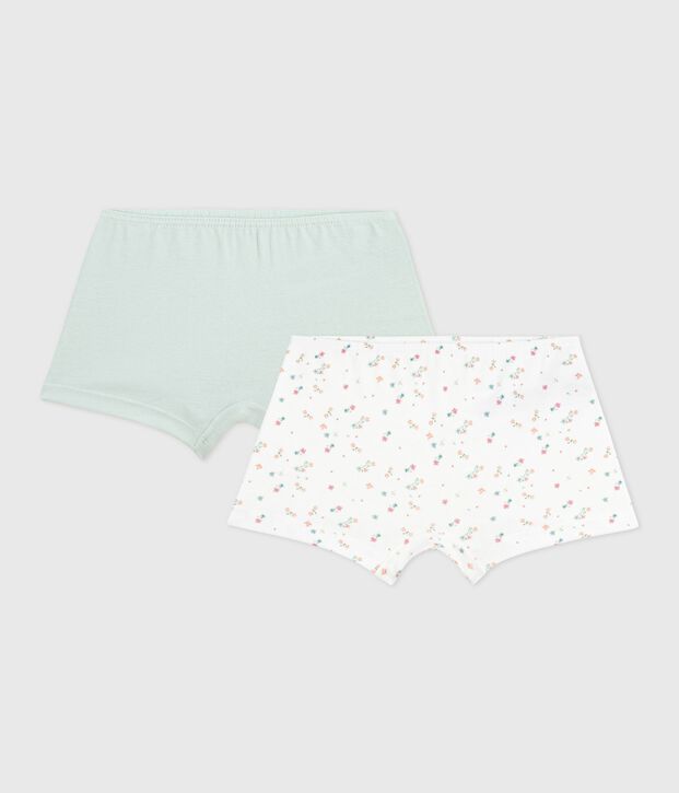 Set di shorty in cotone con stampa a fiori bambina multicolore