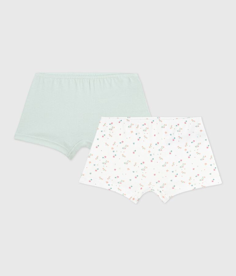 Set di shorty in cotone con stampa a fiori bambina multicolore