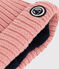 Berretto in maglia bambino foderato in pile riciclato rosa SALINE