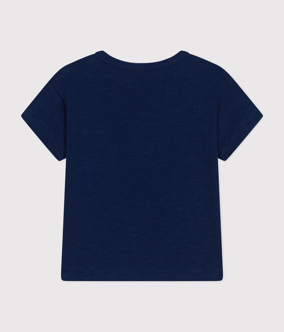 T-shirt bebè a maniche corte in jersey fiammato blu MEDIEVAL