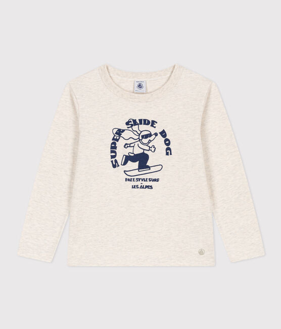 T-shirt a maniche lunghe in cotone bambino unisex  beige MONTELIMAR CHINE