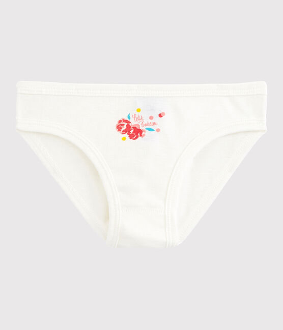 La mutandina in cotone per bambina bianco MARSHMALLOW