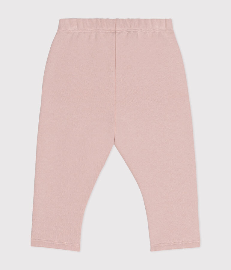 Pantaloni in tessuto felpato per beb&egrave; rosa