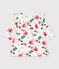 Abito a maniche lunghe in cotone con stampa a fiori neonata ecru/multicolore