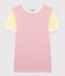 T-shirt iconica in cotone a righe Donna rosa GRETEL/bianco MARSHMALLOW