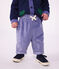 Pantaloni in velluto tinta unita neonato viola