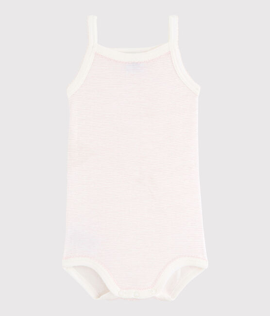 Body con spalline bebè femmina bianco LAIT/ BABYLONE