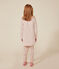 Camicia da notte in velluto bambino. rosa SALINE/bianco MULTICO