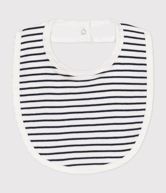 Bavaglino neonato bianco MARSHMALLOW/blu SMOKING