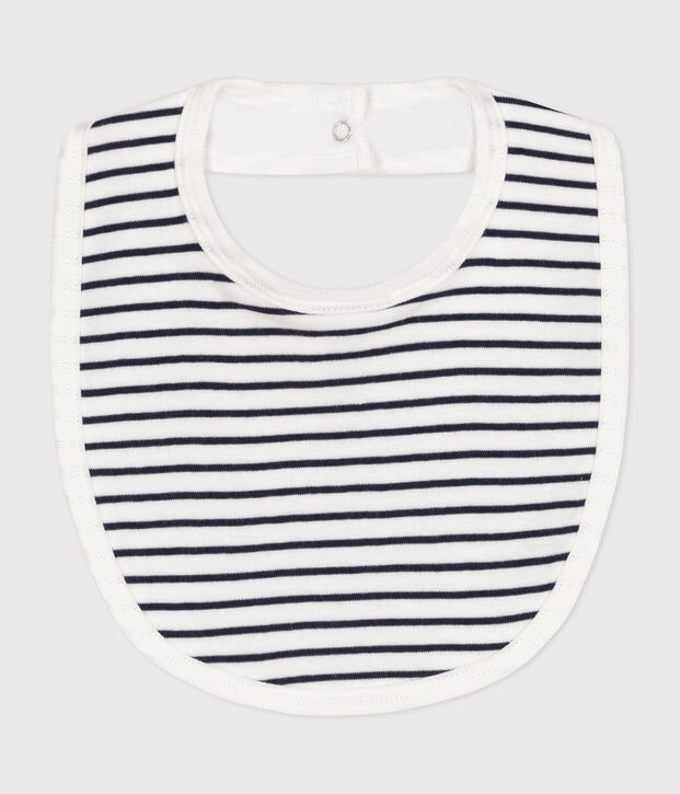 Bavaglino neonato bianco/blu