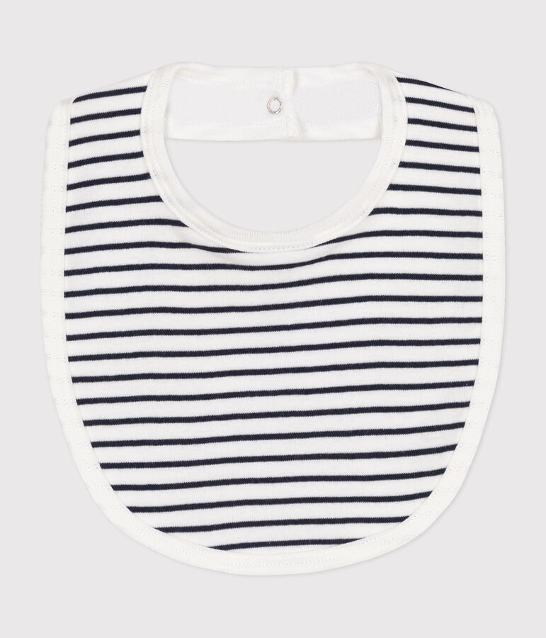 Bavaglino neonato bianco/blu