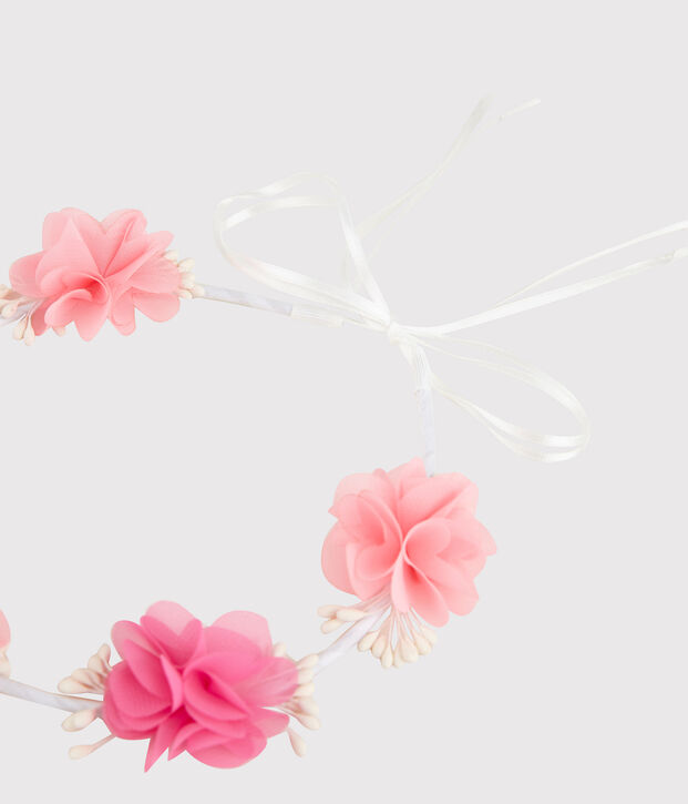 Coroncina di fiori bambina bianco/multicolore