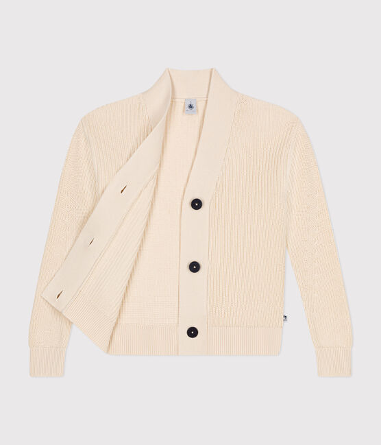 Cardigan a costa inglese in cotone donna ecru AVALANCHE