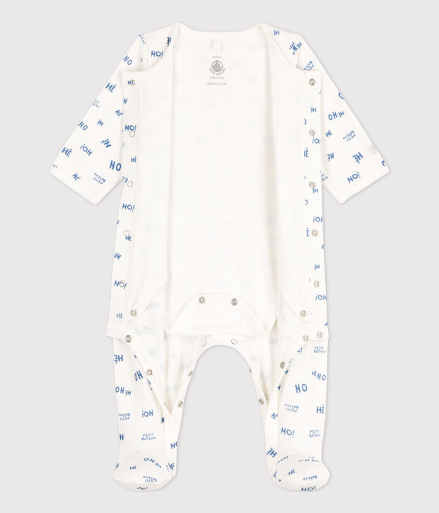 Bodyjama Heho in tubique per neonato bianco/blu