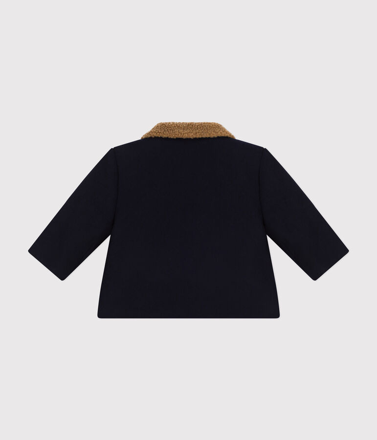 Giacca in tela di lana neonato blu