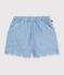 Shorts in cotone tinta unita bambina blu