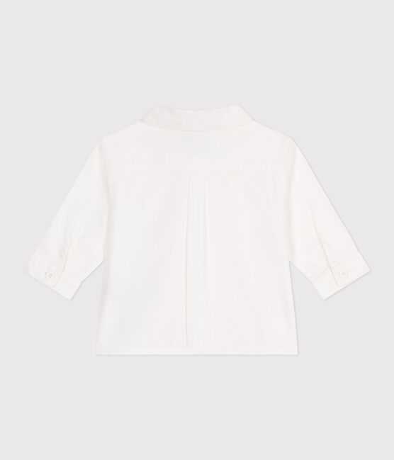 Camicia in cotone tinta unita neonato bianco ECUME
