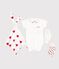 Set regalo nascita con body, doudou e calzini in cotone multicolore