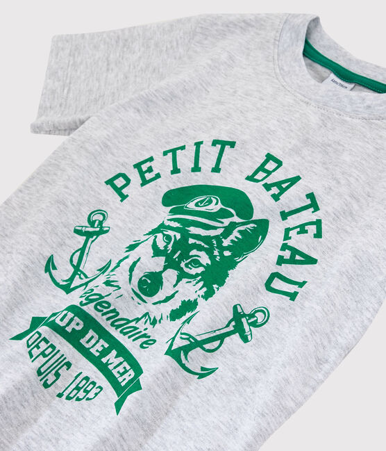 T-shirt maniche corte in jersey bambino grigio POUSSIERE CHINE