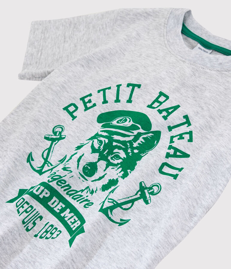 T-shirt maniche corte in jersey bambino grigio