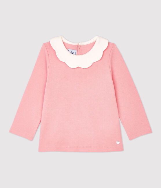 Blusa in cotone bebè. rosa CHARME