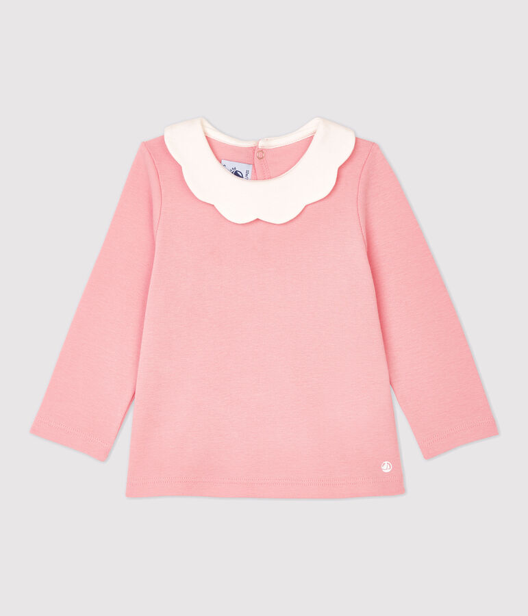 Blusa in cotone beb&egrave;. rosa CHARME