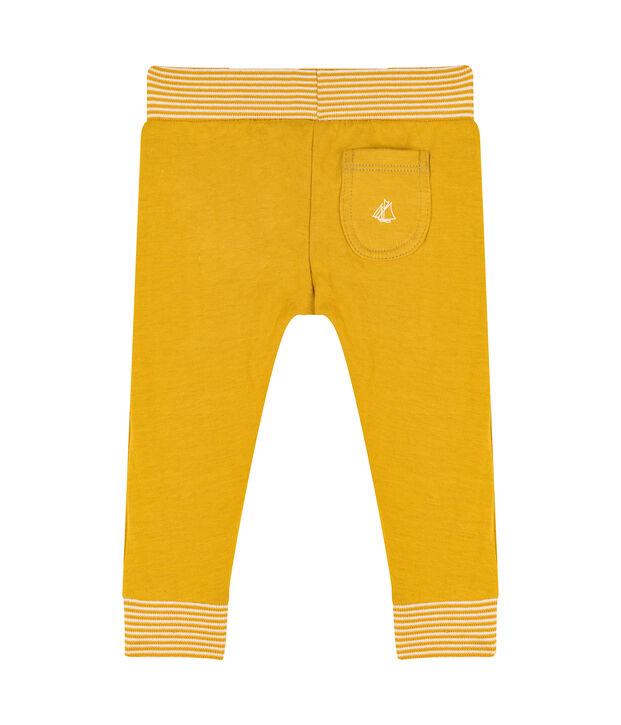 Pantalone beb&egrave; in tubique giallo