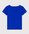 T-shirt bambino in cotone bambino stampato blu PERSE/bianco MARSHMALLOW
