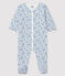 Tutina fantasia a stelle blu bebé in tubique bianco MARSHMALLOW/bianco MULTICO