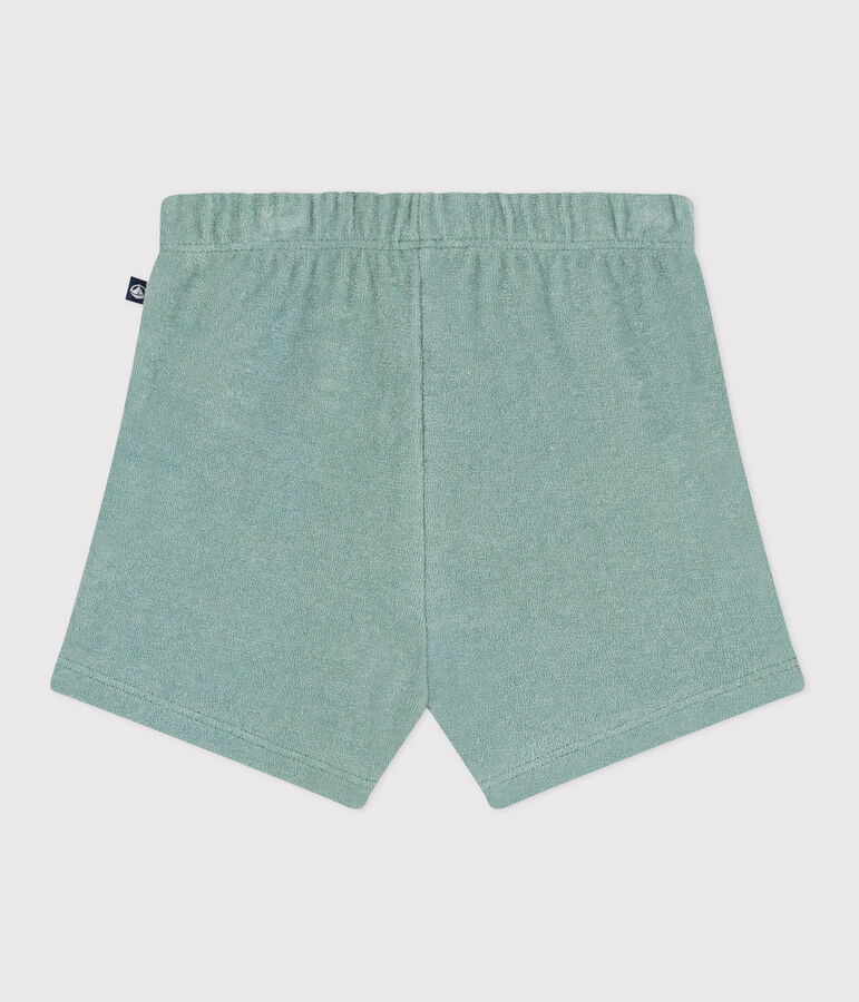 Shorts in spugna di cotone neonato verde