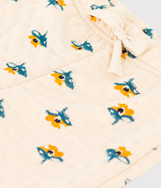 Pantalone in tubique trapuntato con stampa per bebè bianco AVALANCHE/ MULTICO