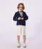 Cardigan per bambini in cotone tinta unita con collo a revers SMOKING