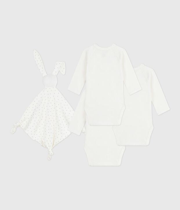 Cofanetto regalo nascita in cotone ricamato multicolore